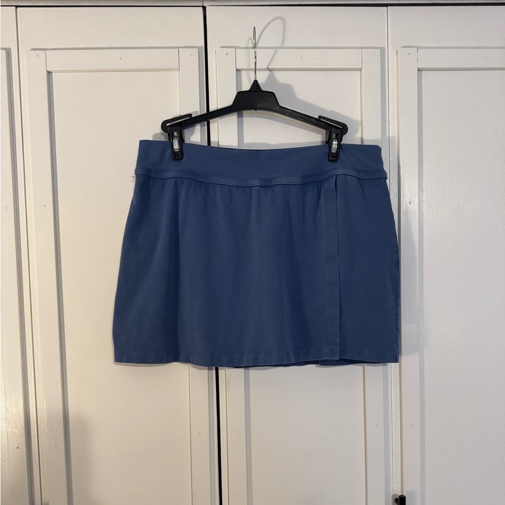 Casual Blue A-Line Cloth Mini Skort